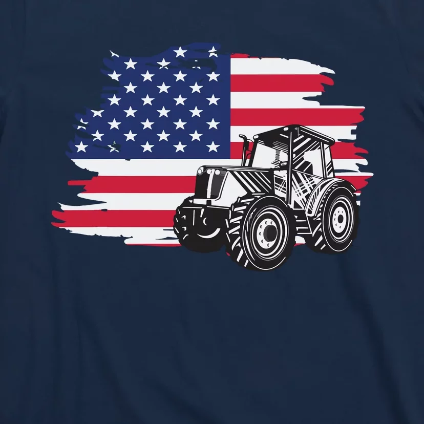 American Farmer US Flag Farmer Farming Gift T-Shirt