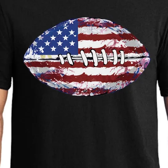 American Football Usa Flag Gift Pajama Set