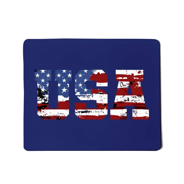 American Flag Usa United States Of America Us 4th Of July Mousepad