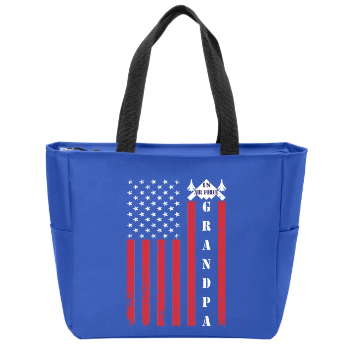 Air Force Veteran Proud Veteran Grandpa Veteran Lives Matter Gift Zip Tote Bag