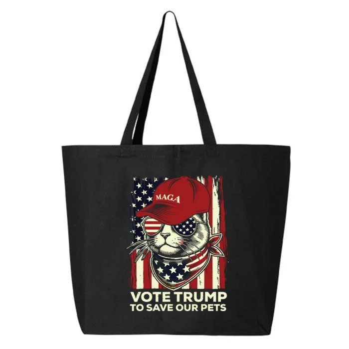 American Flag Vote Trump To Save Our Pets 2024 Maga Trump 25L Jumbo Tote