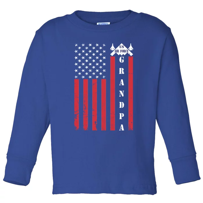 Air Force Veteran Proud Veteran Grandpa Veteran Lives Matter Gift Toddler Long Sleeve Shirt