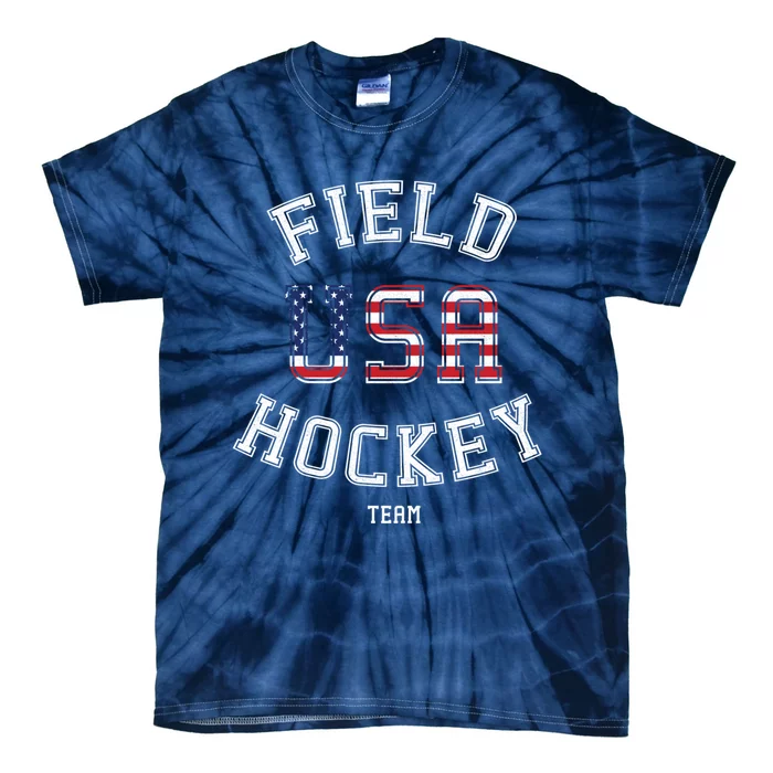 American Flag Vintage Field Hockey Hoodie Tie-Dye T-Shirt