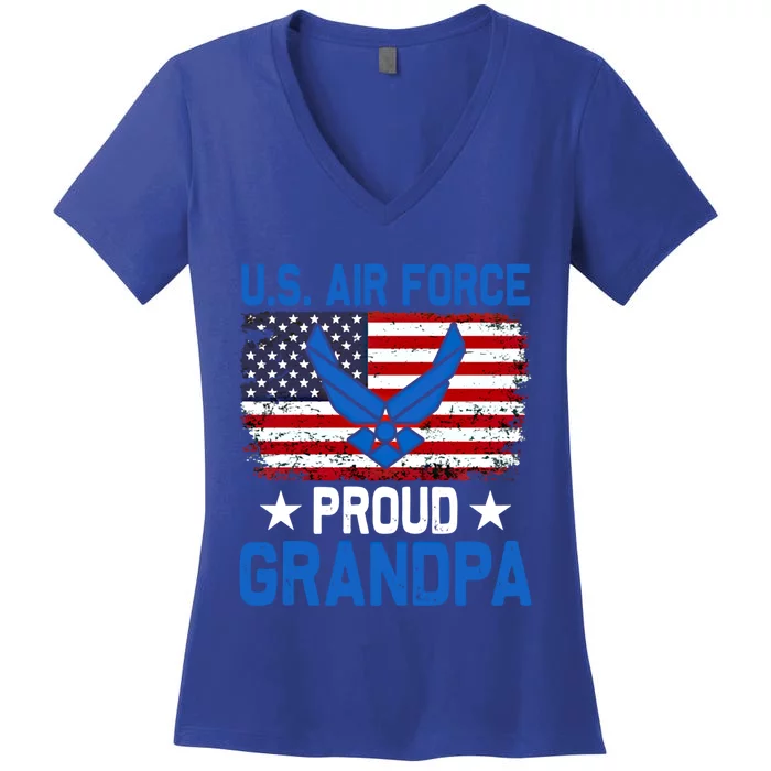 American Flag Veteran Of The United States Air Force Gift Women's V-Neck T-Shirt