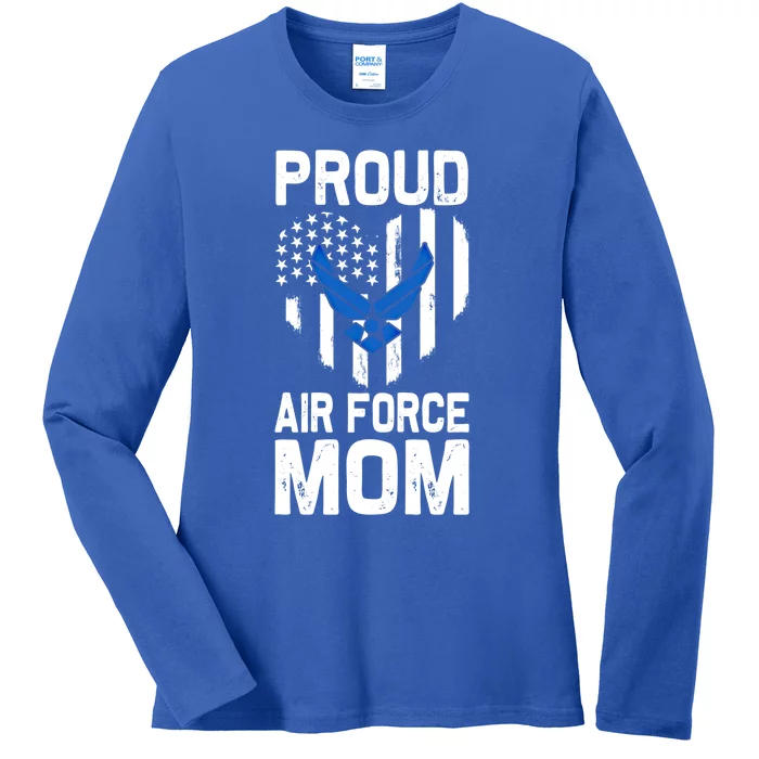 American Flag Veteran Of The United States Air Force Gift Ladies Long Sleeve Shirt