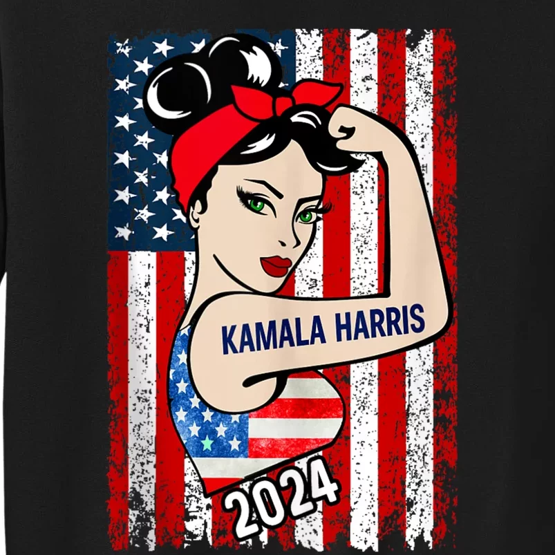 America Flag Vote 47 Kamala Harris 2024 President For Women Sweatshirt