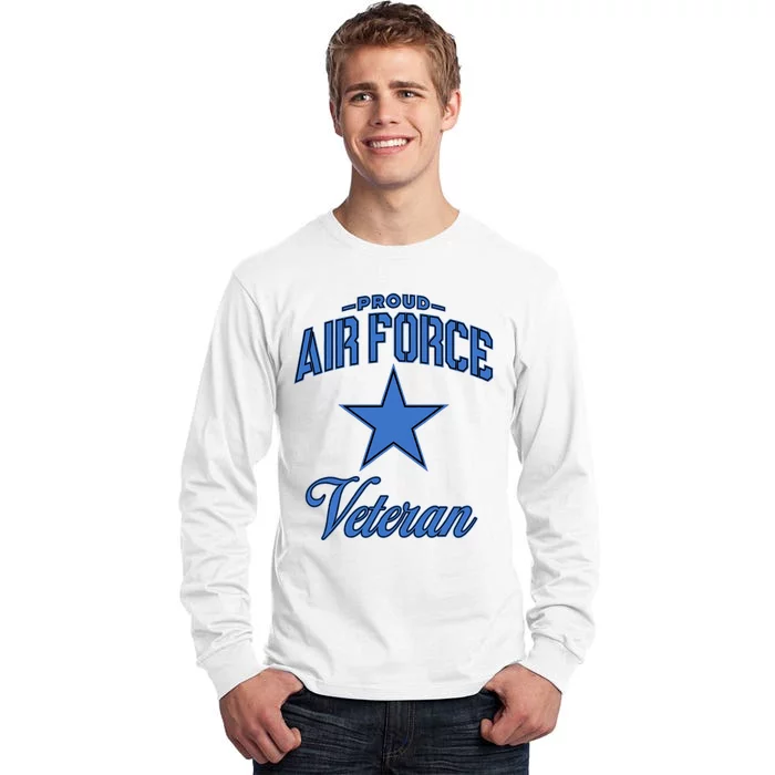 Air Force Veteran (Camo) VNeck Tall Long Sleeve T-Shirt