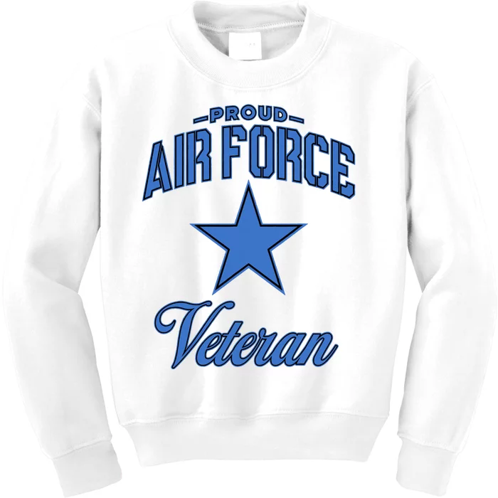 Air Force Veteran (Camo) VNeck Kids Sweatshirt