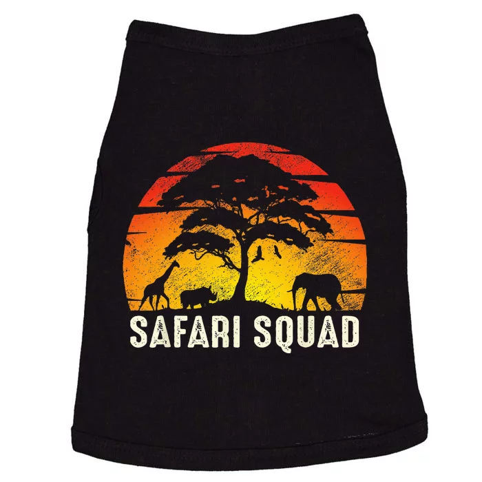 African Family Vacation Safari Squad Funny Matching Trip Doggie Tank