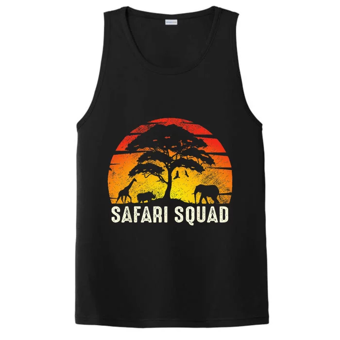 African Family Vacation Safari Squad Funny Matching Trip Performance Tank