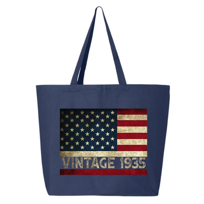 American Flag Vintage 1935 86th Birthday Gifts 4th Of July 25L Jumbo Tote