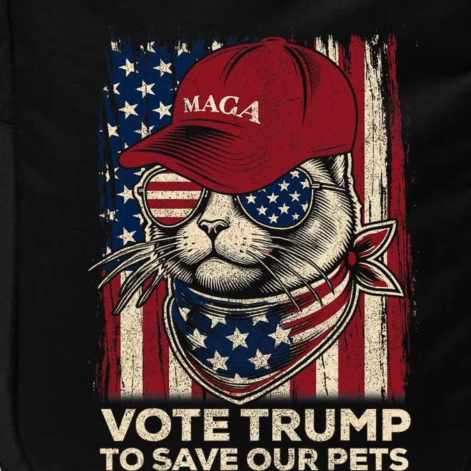 American Flag Vote Trump To Save Our Pets 2024 Maga Trump Impact Tech Backpack