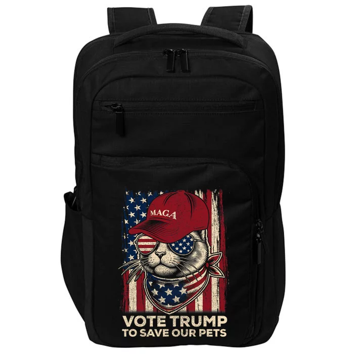 American Flag Vote Trump To Save Our Pets 2024 Maga Trump Impact Tech Backpack