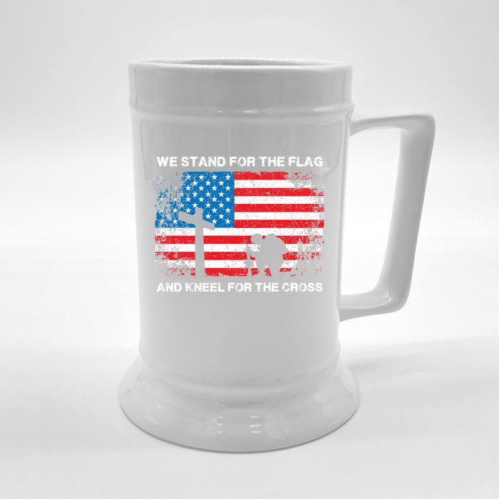 America Flag Veteran And Independance Day Great Gift Front & Back Beer Stein