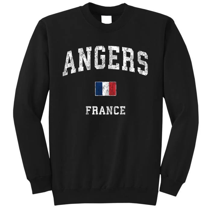 Angers France Vintage Athletic Sports Design Tall Sweatshirt