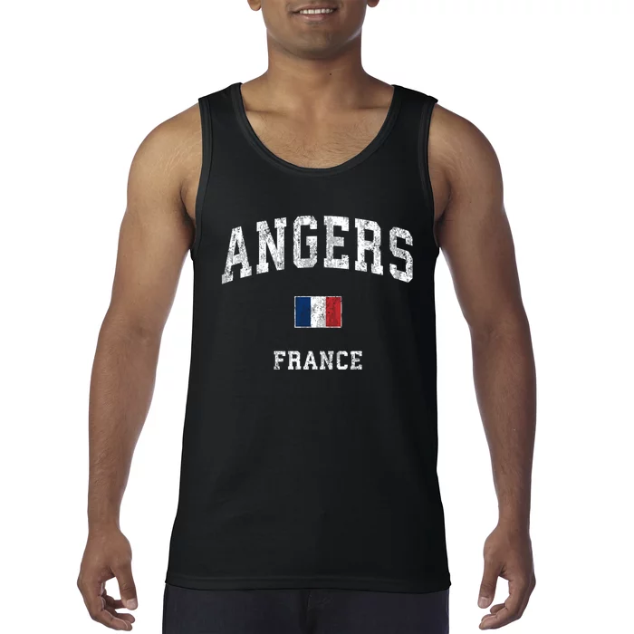 Angers France Vintage Athletic Sports Design Tank Top