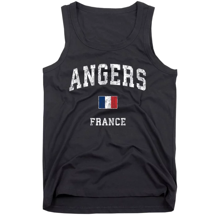 Angers France Vintage Athletic Sports Design Tank Top