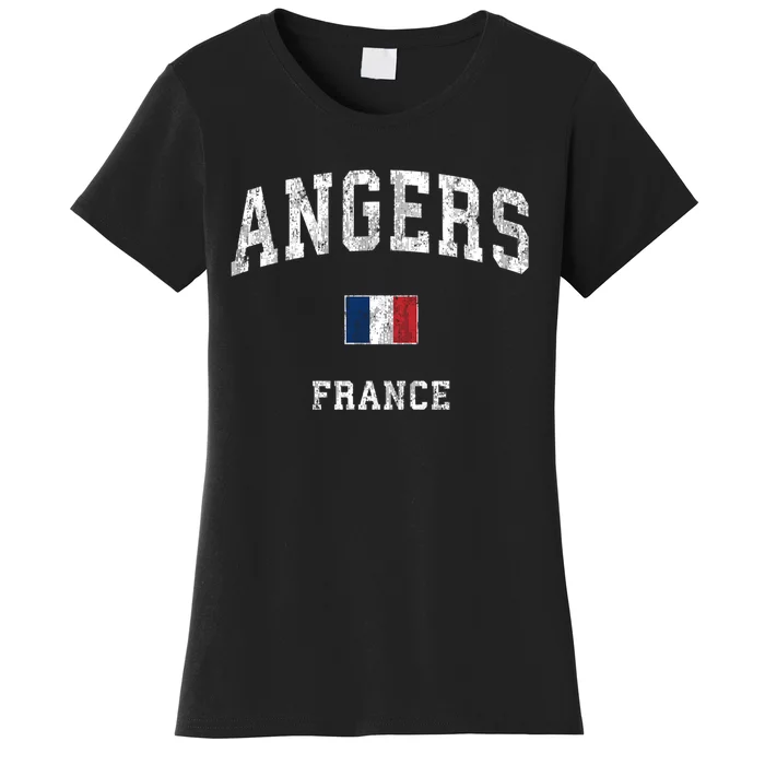 Angers France Vintage Athletic Sports Design Women's T-Shirt