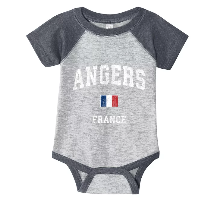 Angers France Vintage Athletic Sports Design Infant Baby Jersey Bodysuit