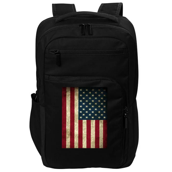 American Flag Vintage Distress Impact Tech Backpack