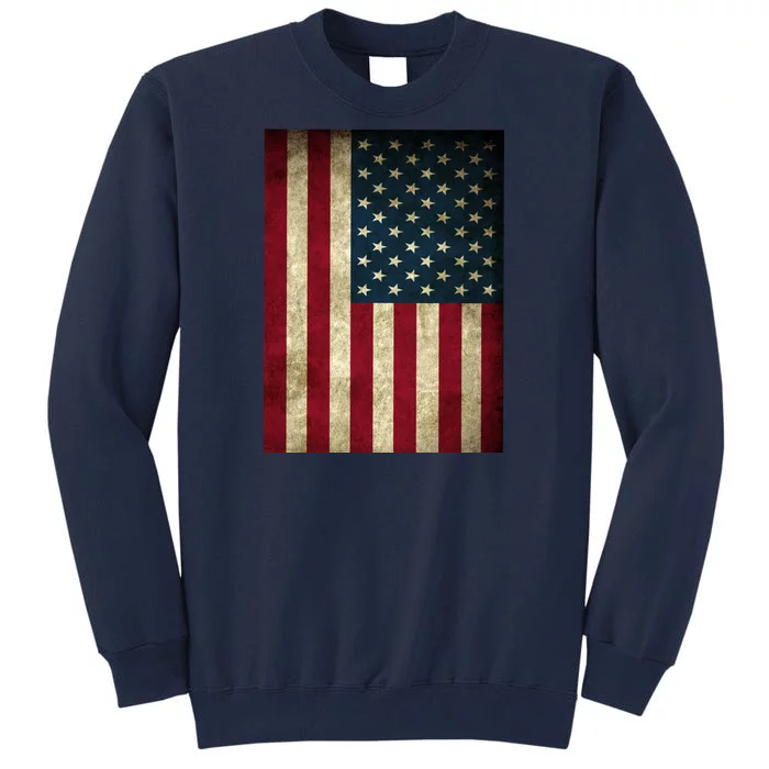 American Flag Vintage Distress Tall Sweatshirt