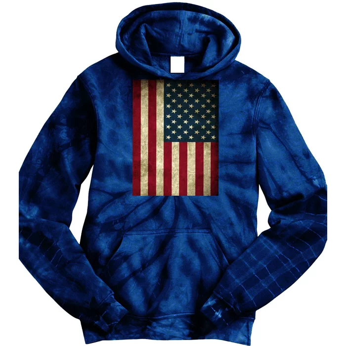 American Flag Vintage Distress Tie Dye Hoodie