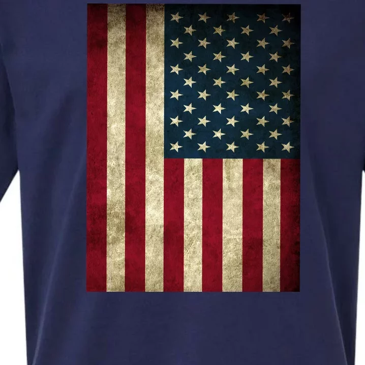 American Flag Vintage Distress Sueded Cloud Jersey T-Shirt