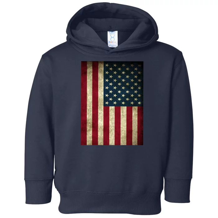 American Flag Vintage Distress Toddler Hoodie