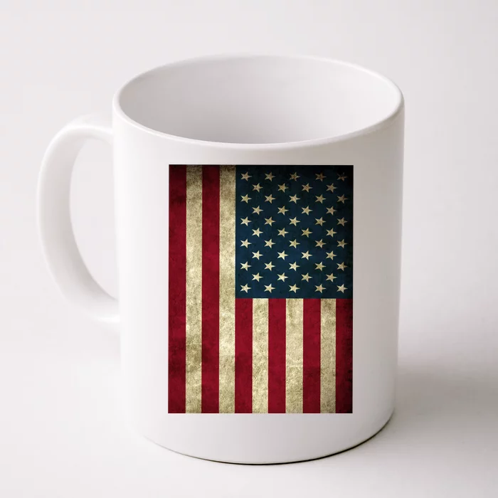 American Flag Vintage Distress Front & Back Coffee Mug