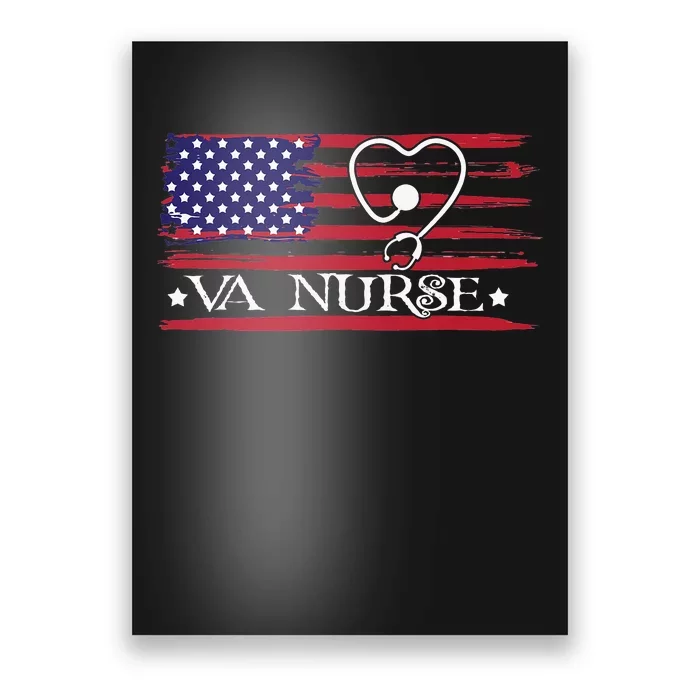 American Flag VA Nurse Patriotic 4th of July Poster