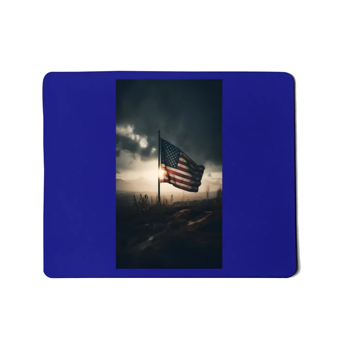 American Flag Vintage Usa America Patriotic Retro Funny Gift Mousepad