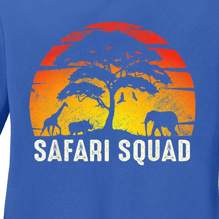 African Family Vacation Safari Squad Funny Matching Trip Ladies Long Sleeve Shirt