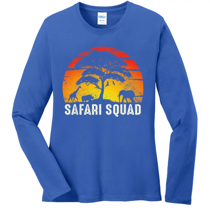 African Family Vacation Safari Squad Funny Matching Trip Ladies Long Sleeve Shirt