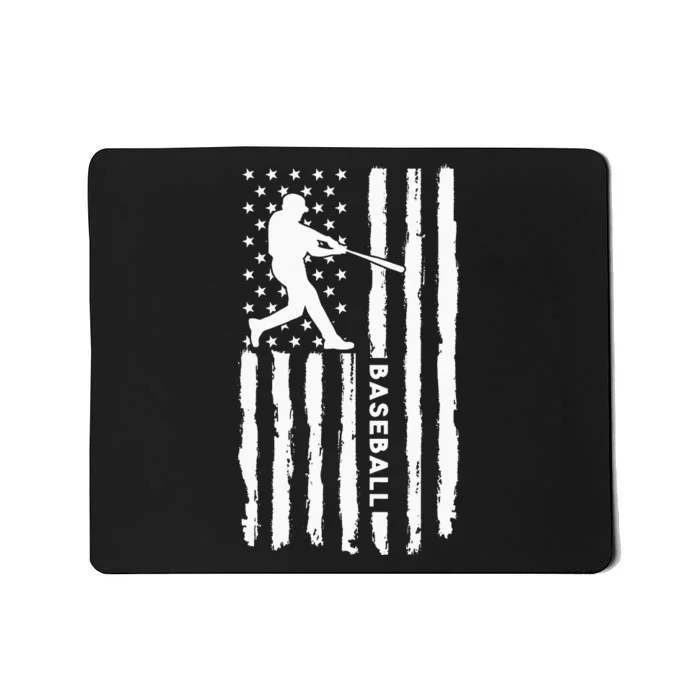 American Flag Vintage Baseball Lovers Baseball Fans Mousepad