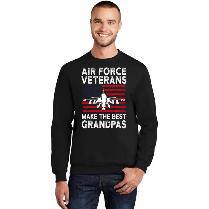 American Flag Veteran Makes Best Grandpa Tall Sweatshirt