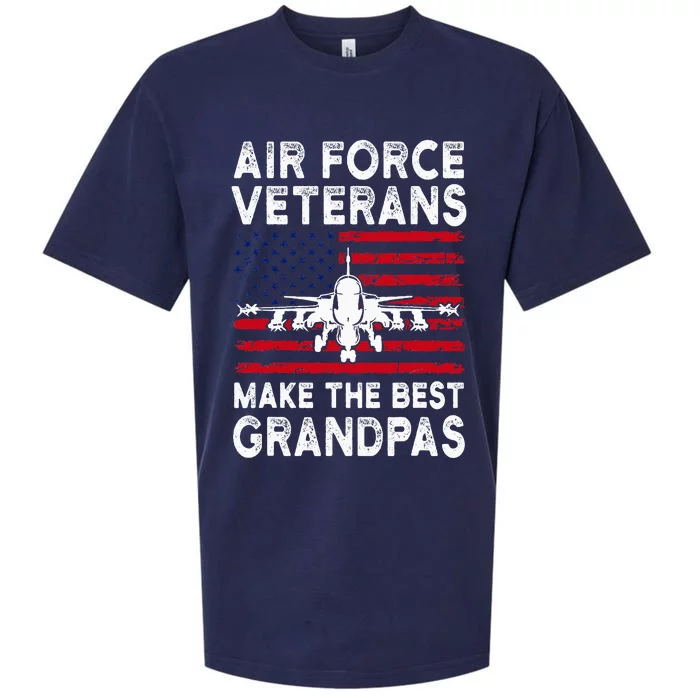 American Flag Veteran Makes Best Grandpa Sueded Cloud Jersey T-Shirt