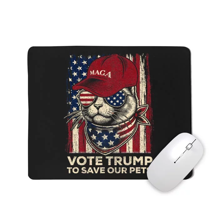 American Flag Vote Trump To Save Our Pets 2024 Mousepad