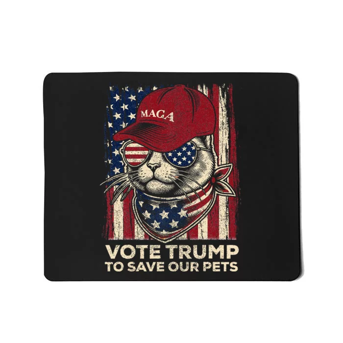 American Flag Vote Trump To Save Our Pets 2024 Mousepad