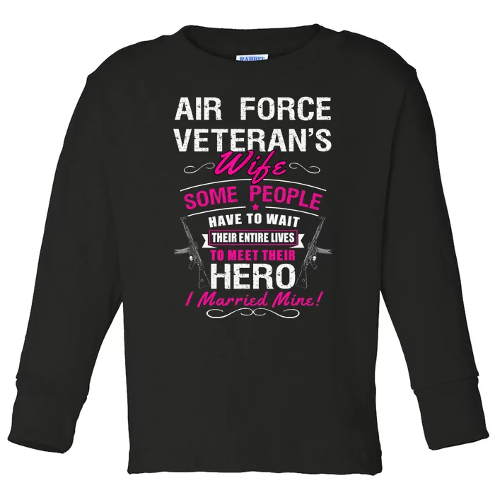 Air Force Veteran's Wife Toddler Long Sleeve Shirt