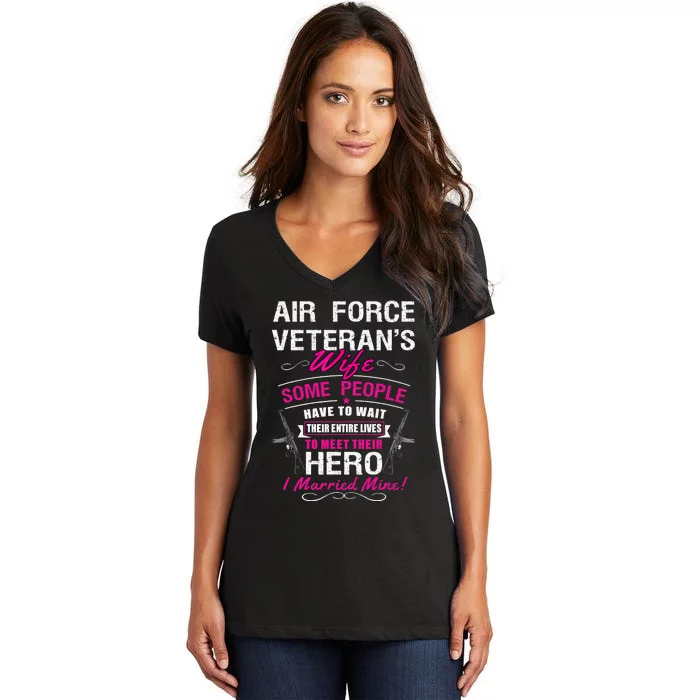 Air Force Veteran's Wife Women's V-Neck T-Shirt