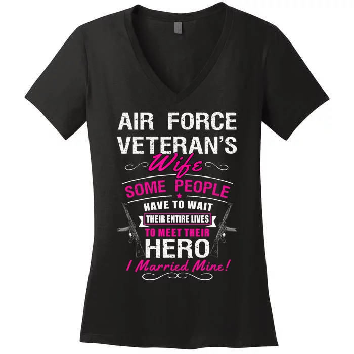 Air Force Veteran's Wife Women's V-Neck T-Shirt