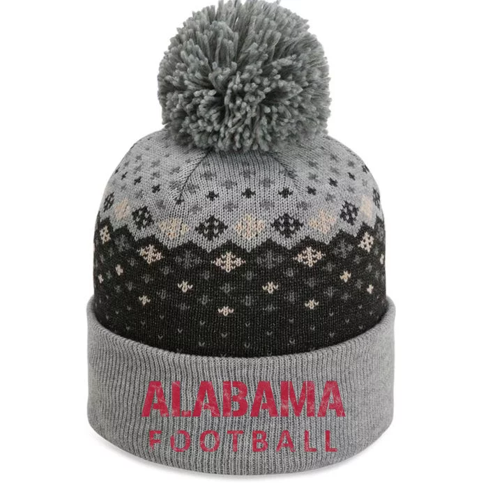 Alabama Football Vintage Distressed The Baniff Cuffed Pom Beanie