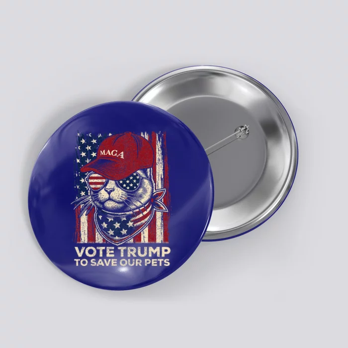 American Flag Vote Trump To Save Our Pets 2024 Button