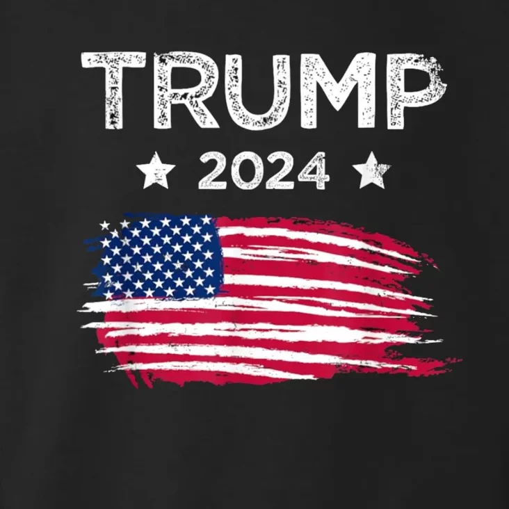 American Flag Vote Trump 2024 Anti Biden 4th Of July Toddler Hoodie