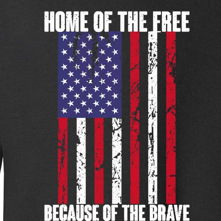 American Flag Veteran For: Home Of The Free Toddler Sweatshirt