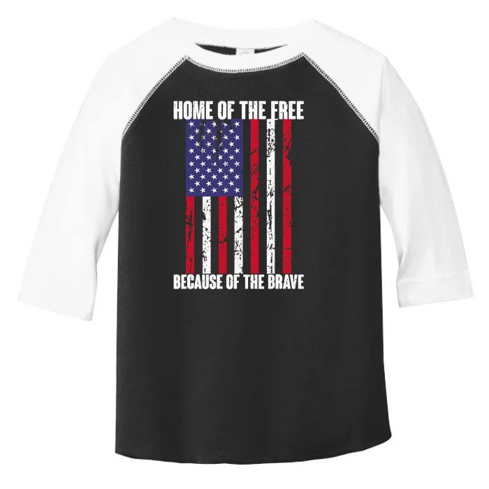 American Flag Veteran For: Home Of The Free Toddler Fine Jersey T-Shirt