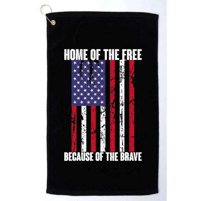 American Flag Veteran For: Home Of The Free Platinum Collection Golf Towel