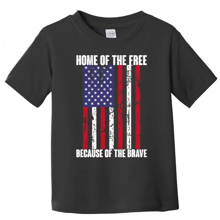 American Flag Veteran For: Home Of The Free Toddler T-Shirt