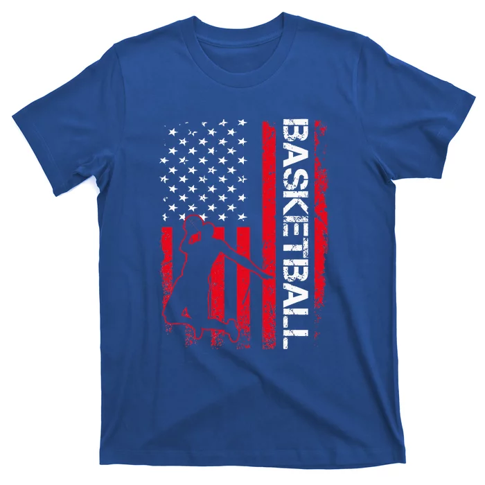 American Flag Vintage Basketball USA Flag T-Shirt