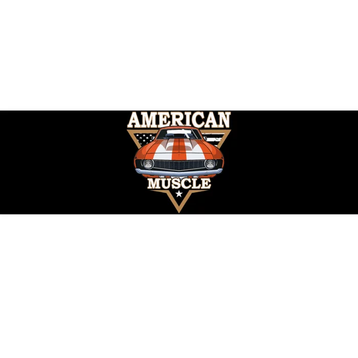 American Flag Vintage Muscle Car Hot Rod And Muscle Car Bumper Sticker